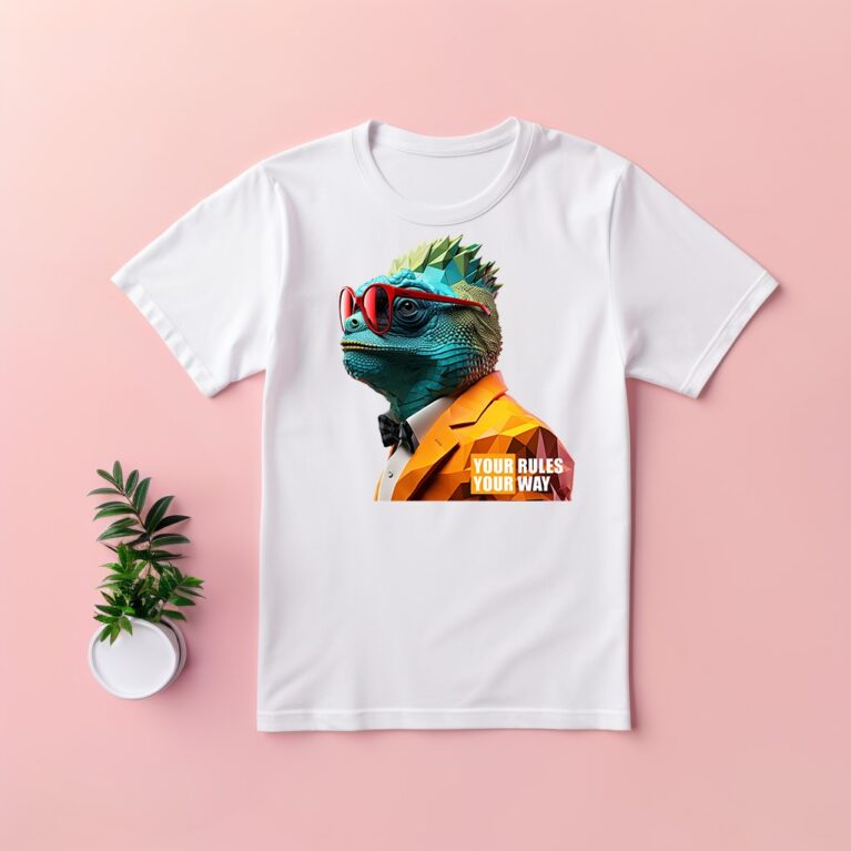 tshirt, lizard