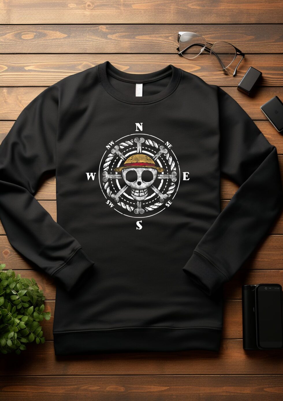 pirate compass sweatshirt