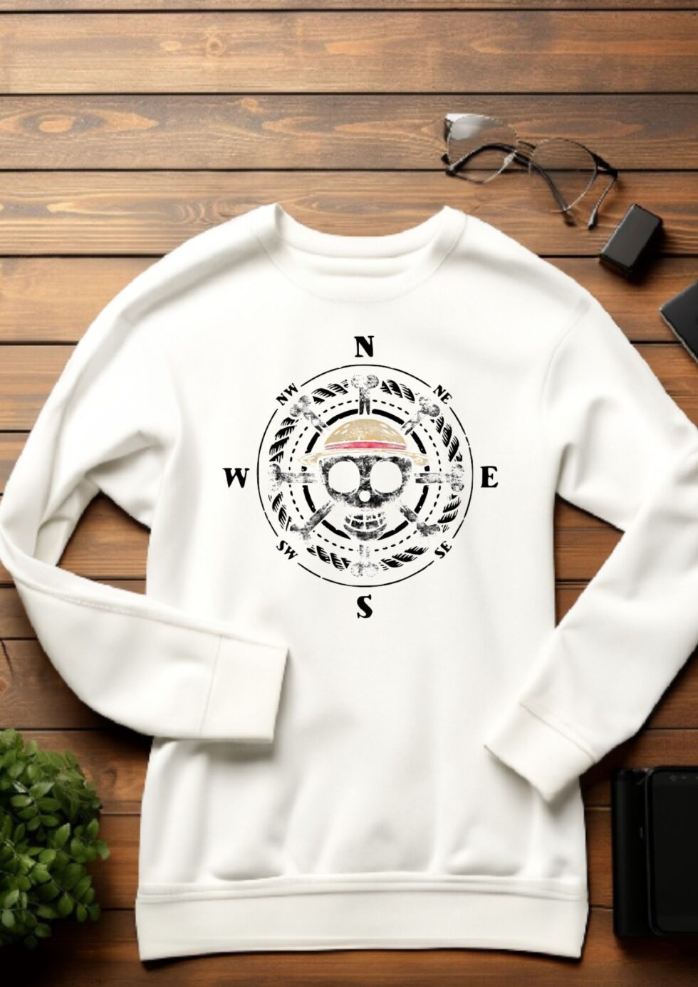 pirate compass sweatshirt