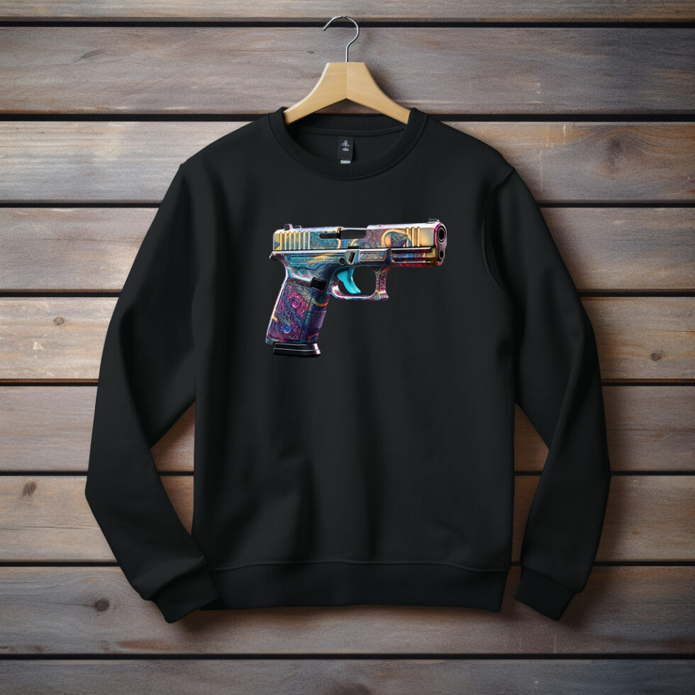sweatshirt gun