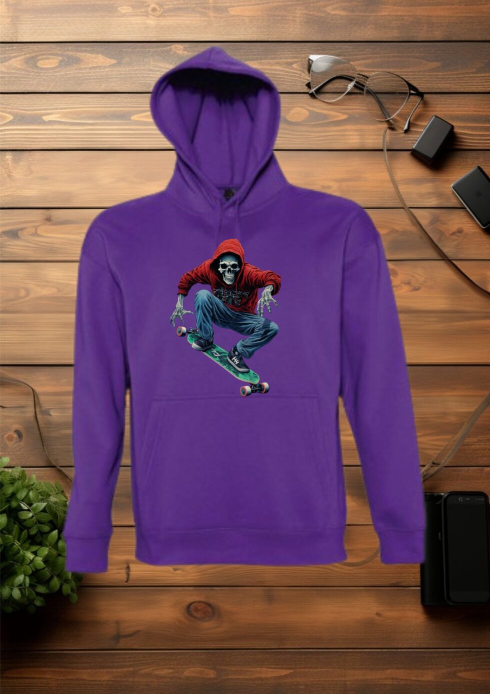 purple skate hood